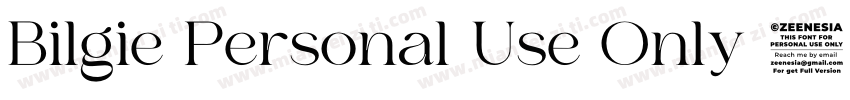 Bilgie Personal Use Only 0 Sample字体转换